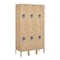 Salsbury Industries Wardrobe Locker, 36" W, 12" D, 66" H, (3) Wide, (6) Openings, Tan 62352TN-U - alternate 1